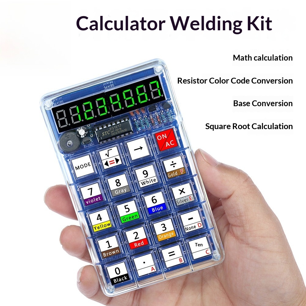Homemade Diy Electronics - Kit de production de calculatrice, pièces