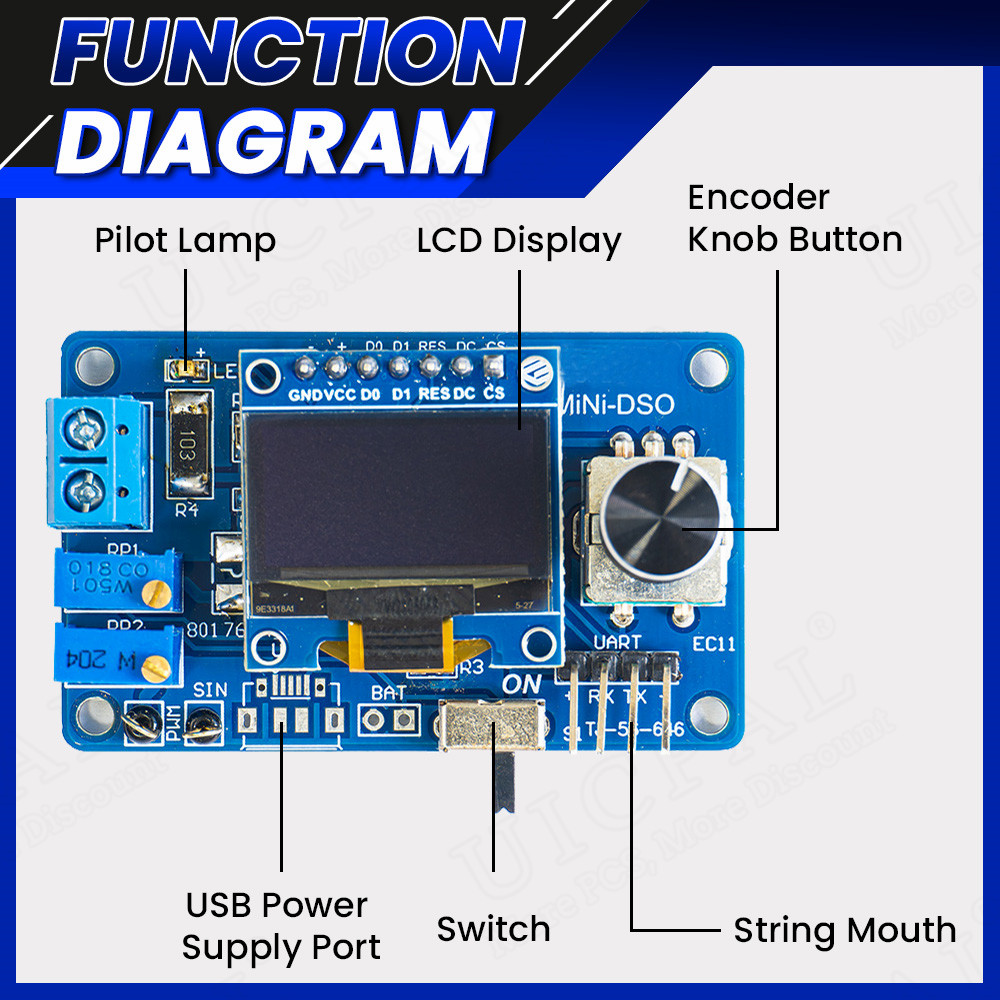 Mini Oscilloscope numérique à  - Oscilloscope Dso Mini avis et prix