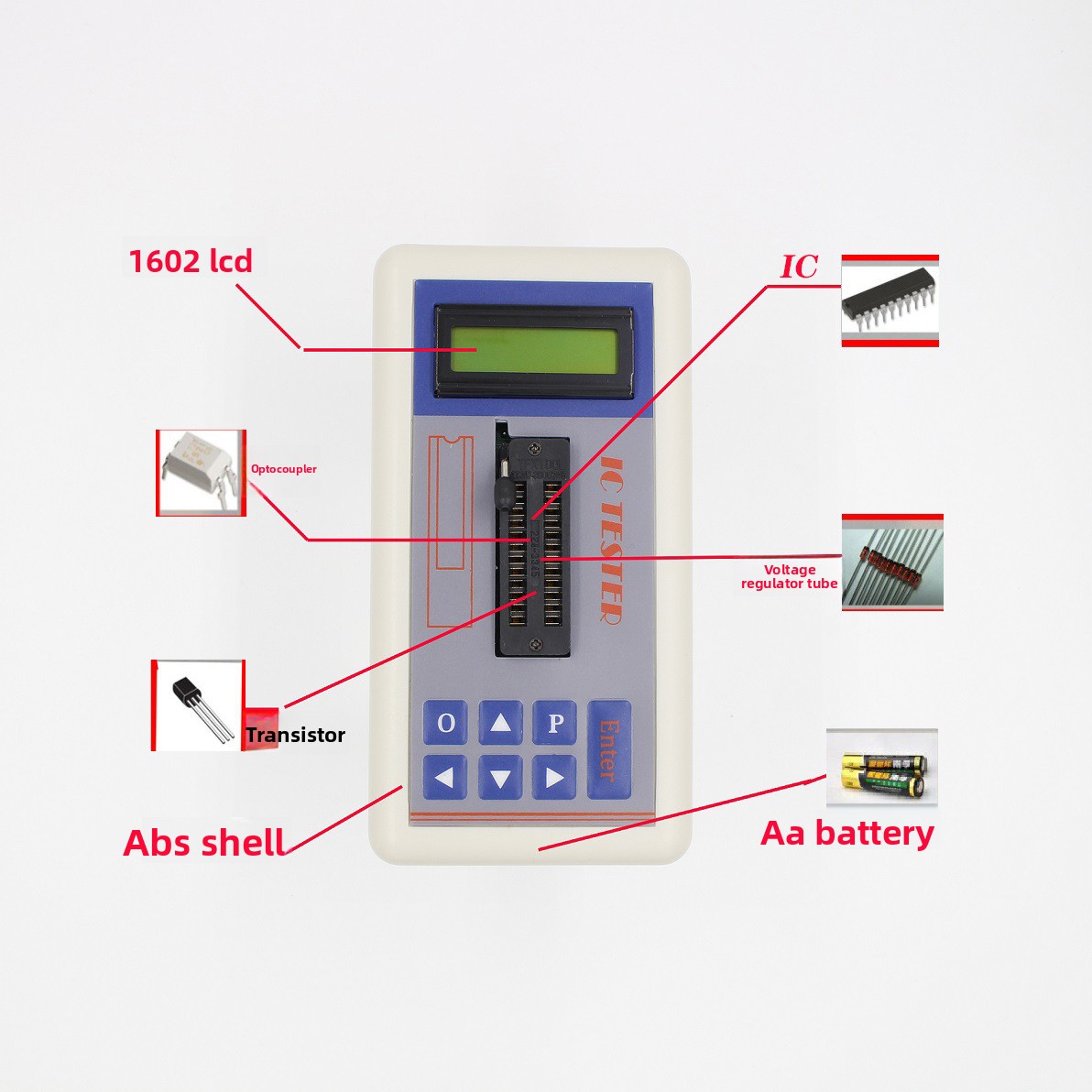 Testeur de transistors IC TSH‑ - Diy Electronics Shop avis et prix