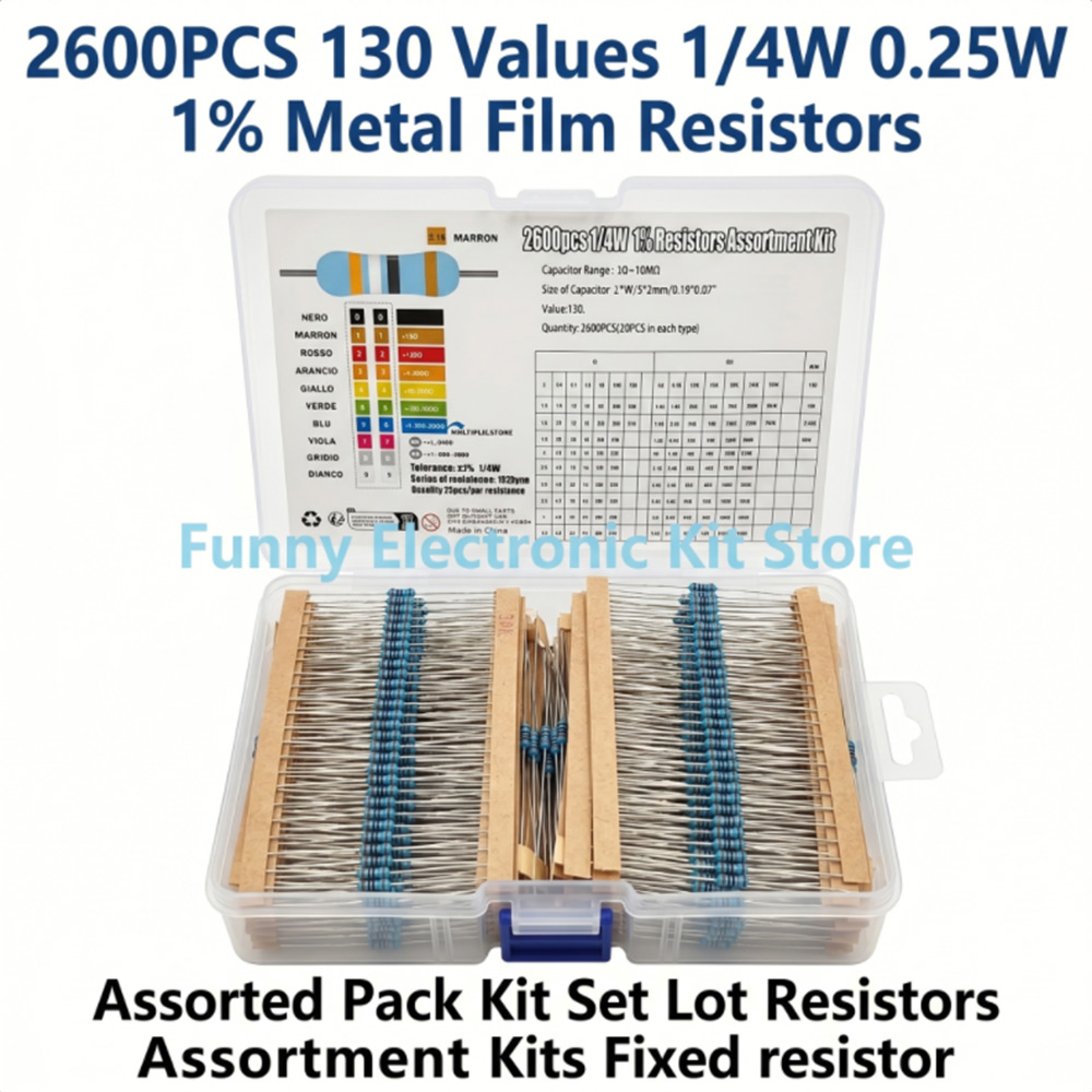 Lot de 2600 résistances à film - Diy Electronics Gadget avis et prix